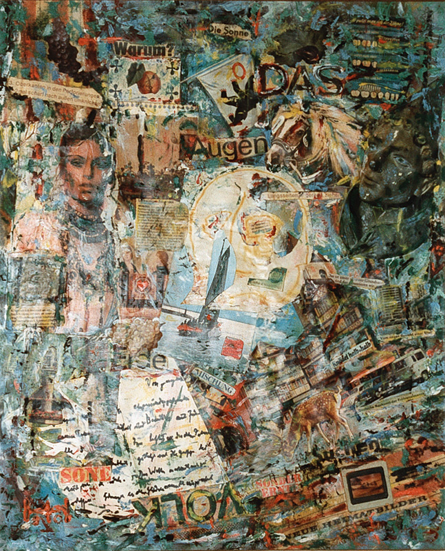 You really got me 1981, Öl Übermalung Collage auf Fotopapier, 58 x 48 cm